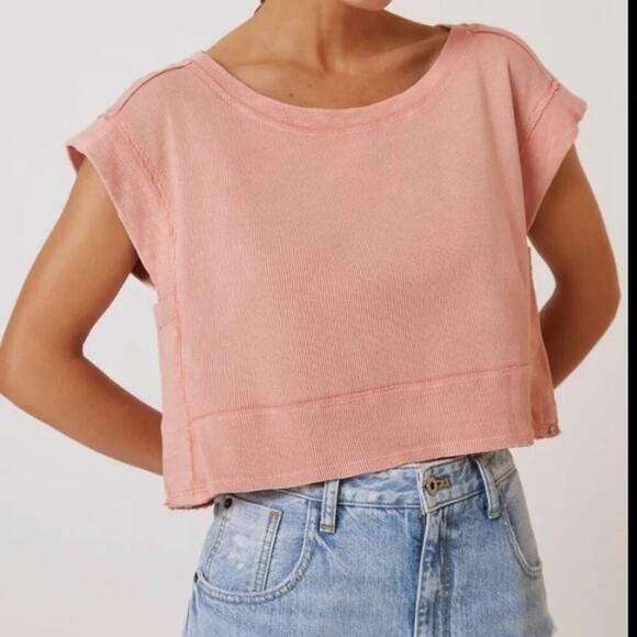 Pilcro Anthropologie Coral Cutout Sweatshirt size small - Picture 2 of 7